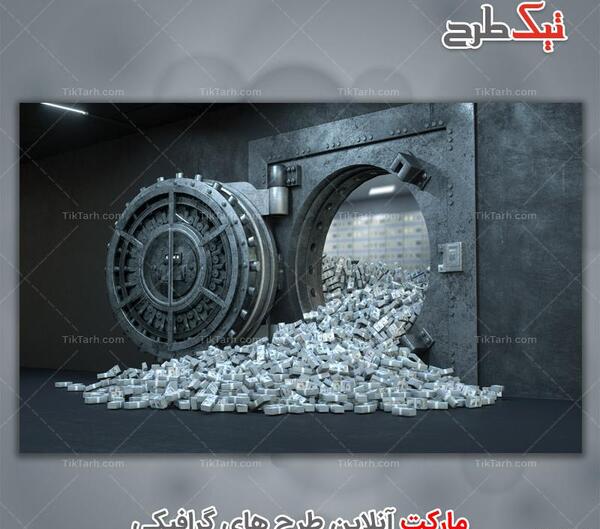 عکس گاوصندوق بانک
