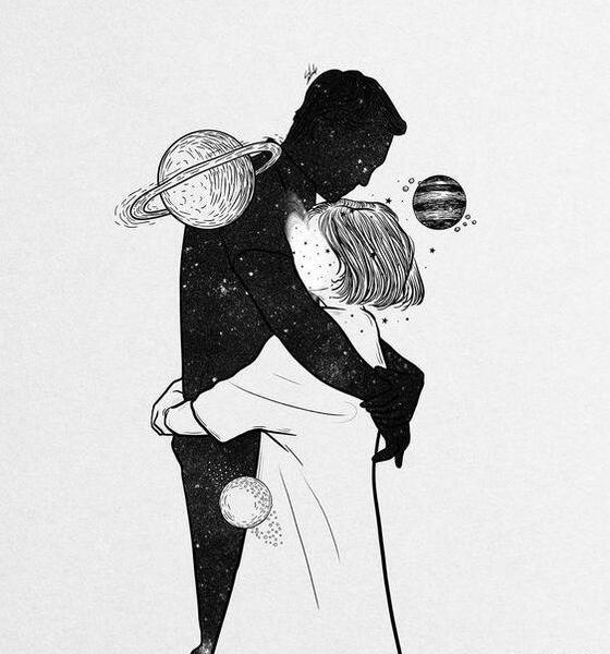 عکس فانتزی عاشقانه سیاه سفید