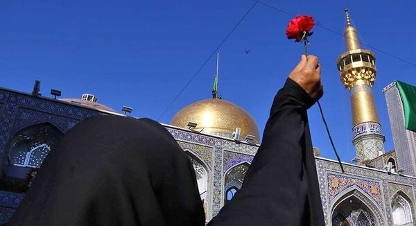 عکس طبیعی از صحن امام رضا