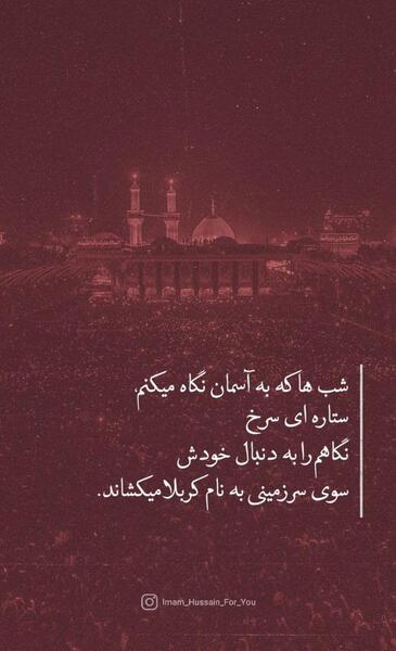 عکس استوری حرم امام حسین