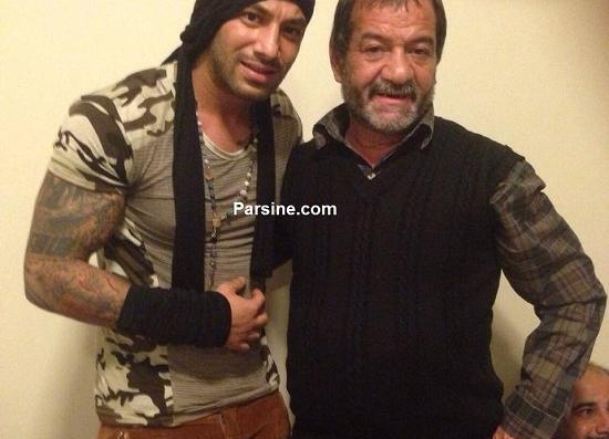 عکس وحید مرادی با امین اقا فرزانه