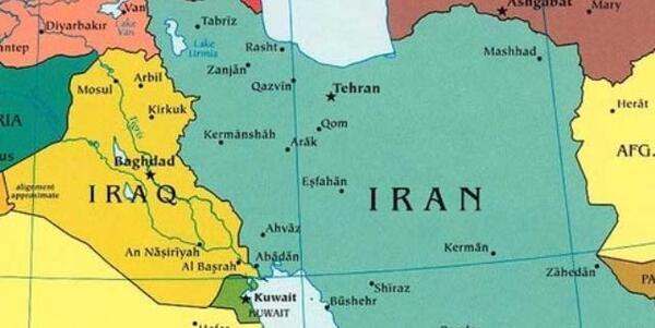 عکس نقشه ایران و عراق