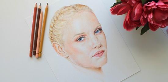 عکس ساده با مداد رنگی