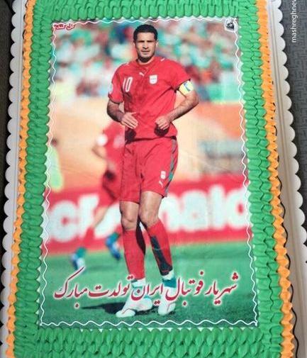 عکس رونالدو روی کیک