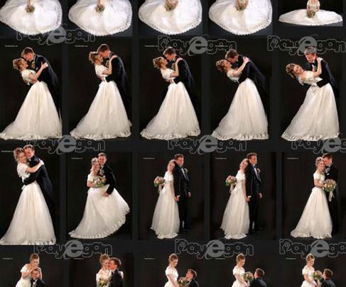 ژست عکس عروس و داماد در آتلیه