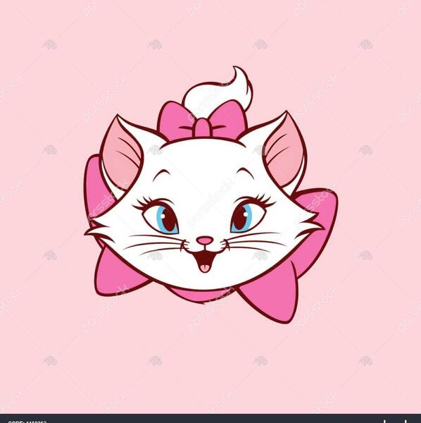 عکس گربه صورتی کارتونی