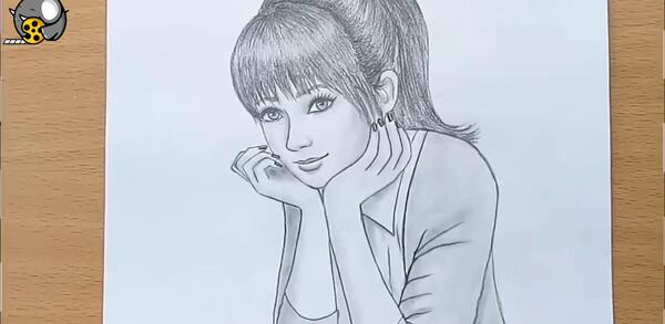 عکس نقاشی یک دختر