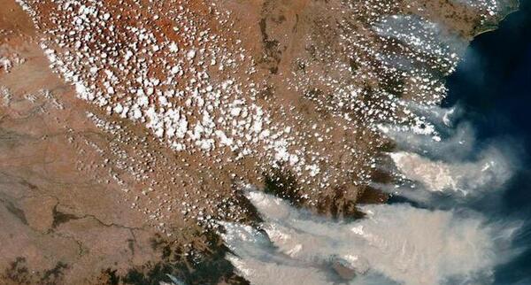 عکس هوایی آتش سوزی استرالیا