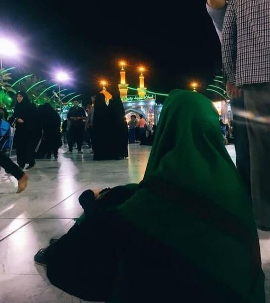 عکس زن چادری در کربلا