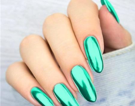 عکس کاشت ناخن آینه ای