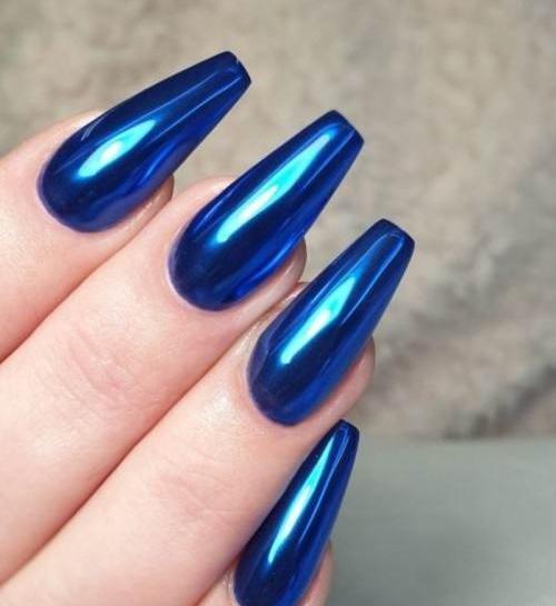 عکس کاشت ناخن آینه ای
