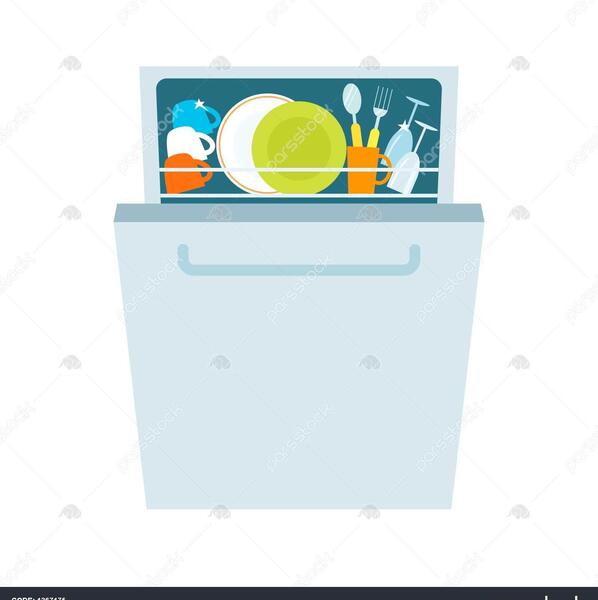 عکس کارتونی ماشین ظرفشویی