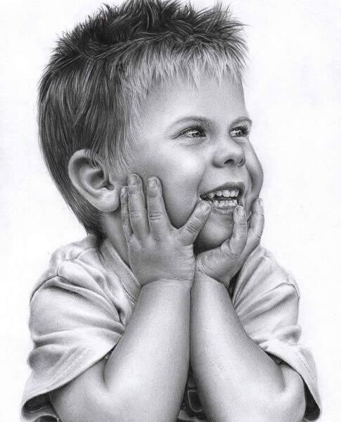 عکس نقاشی چهره سیاه قلم
