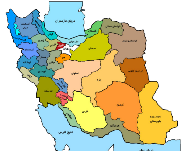 عکس نقشه ایران کلاس چهارم