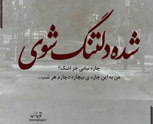 عکس نوشته دلتنگی از مولانا