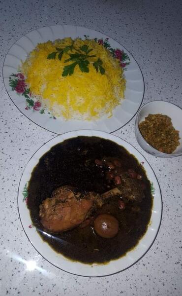 عکس از خورشت قورمه سبزی