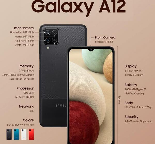 عکس گوشی سامسونگ a12