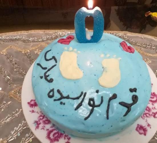عکس روی کیک نوزاد
