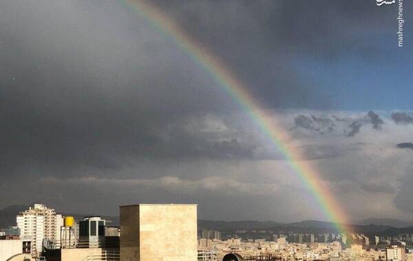 عکس رنگین کمان واقعی در ایران