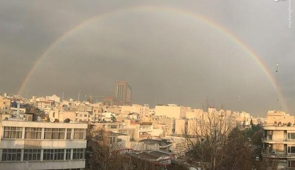 عکس رنگین کمان واقعی در ایران