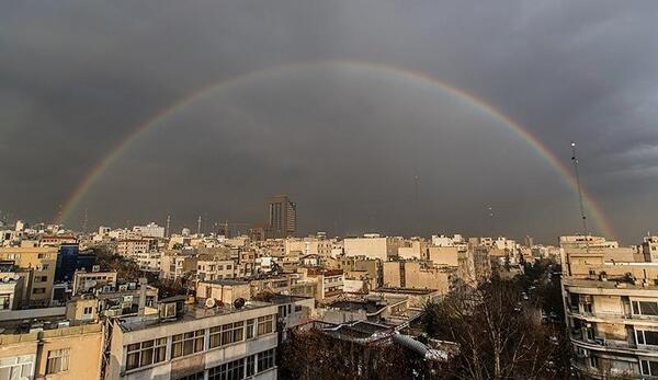عکس رنگین کمان واقعی در ایران