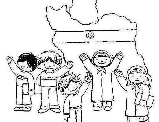 عکس نقشه ایران با رنگ آمیزی