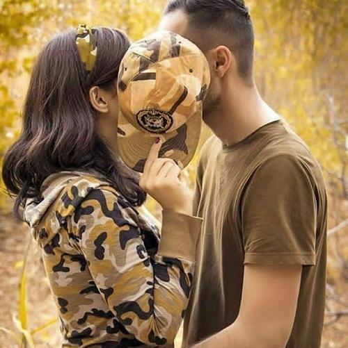 عکس عاشقانه دونفره سربازی