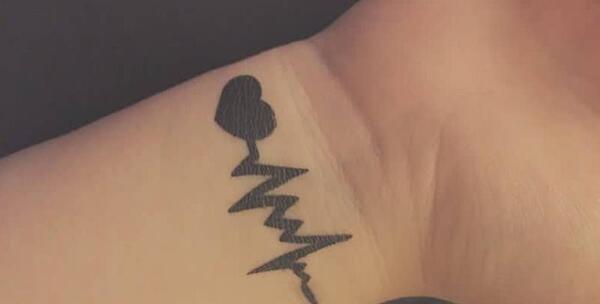 عکس ضربان قلب روی دست