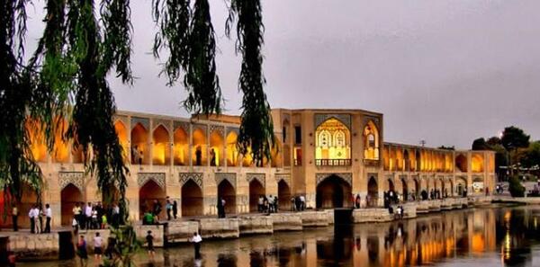 عکس قدیمی پل خواجو