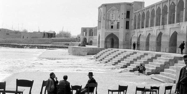 عکس قدیمی پل خواجو