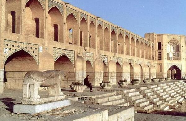 عکس قدیمی پل خواجو