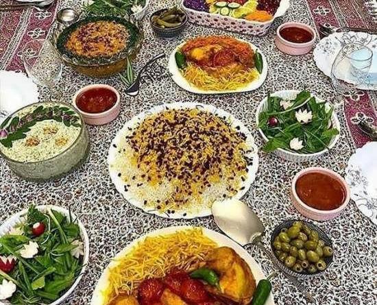 عکس سفره غذا ساده
