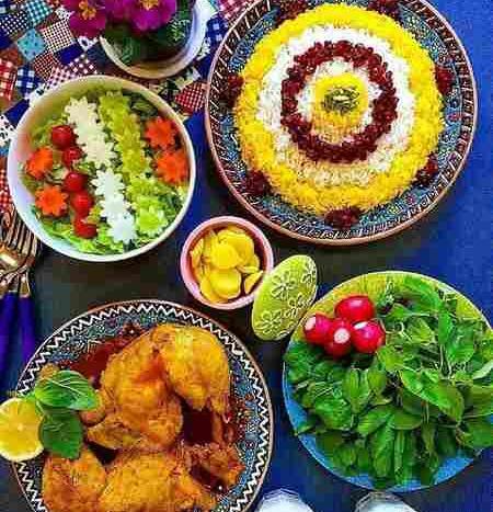 عکس سفره غذا ساده