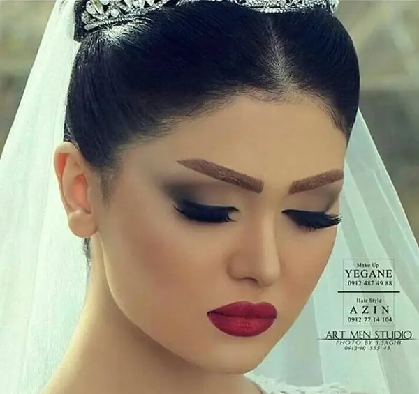 عکس عروس مو مشکی