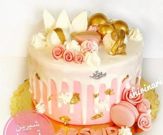 عکس کیک تولد دخترانه شیک صورتی