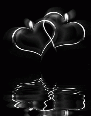عکس عاشقانه دو قلب سیاه