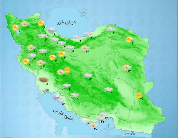 عکس نقشه شمال ایران