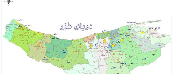 عکس نقشه شمال ایران