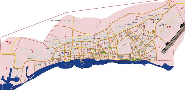 عکس بندرعباس در نقشه ایران