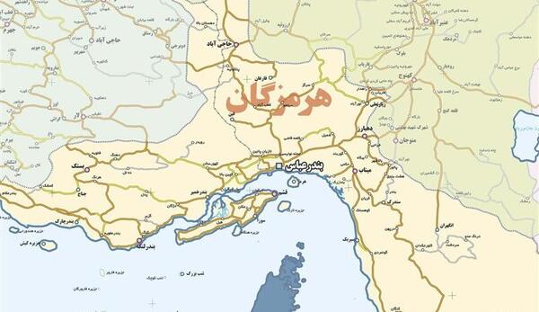 عکس بندرعباس در نقشه ایران