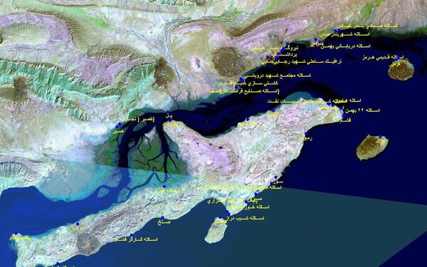 عکس بندرعباس در نقشه ایران