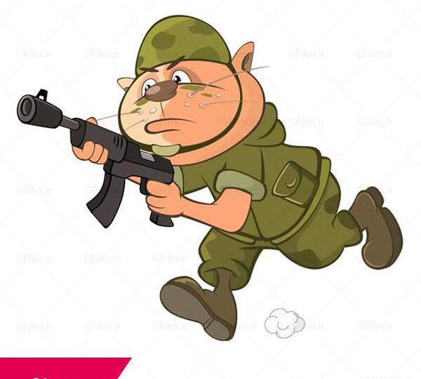 عکس کارتونی سرباز