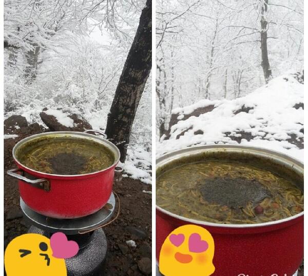 عکس اش رشته تو برف