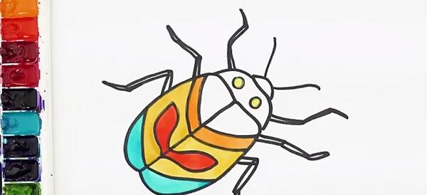 عکس نقاشی سوسک برای کودکان