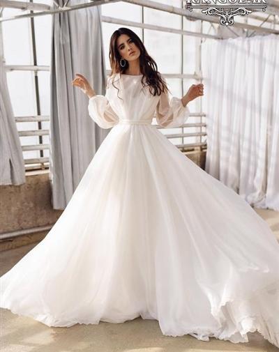 عکس لباس عروس یقه بسته