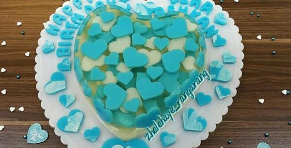 عکس ژله آبی رنگ