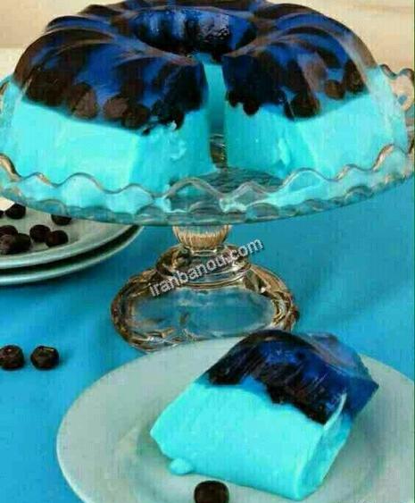 عکس ژله آبی رنگ