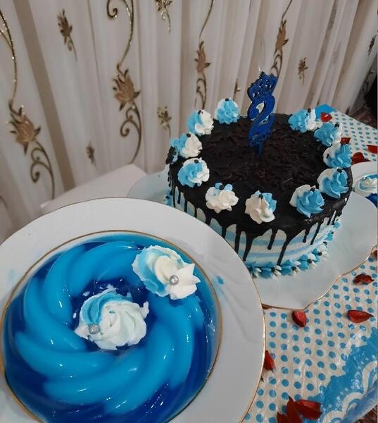 عکس ژله آبی رنگ