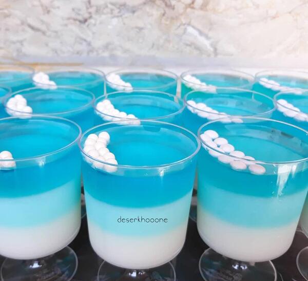 عکس ژله آبی رنگ