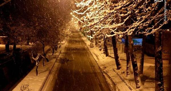 عکس شب زیبای برفی